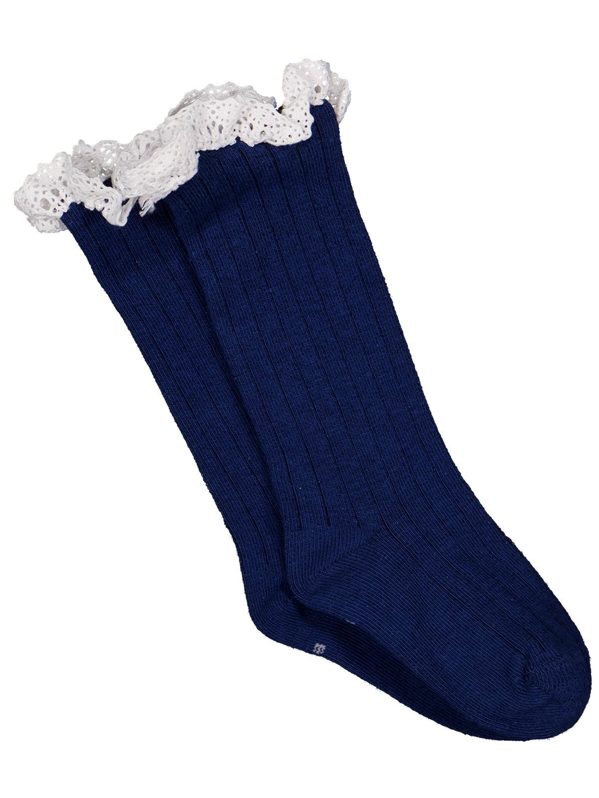 Civil Girls Dantel Aksesuar 3-11 Yaş Kız Golf Çorap - Lacivert