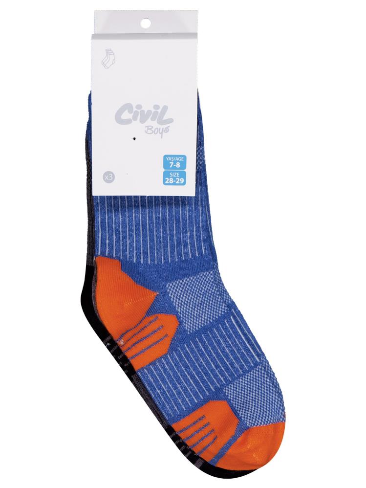 Civil Boys Derbili Basic 3'lü 3-11 Yaş Erkek Soket Çorap