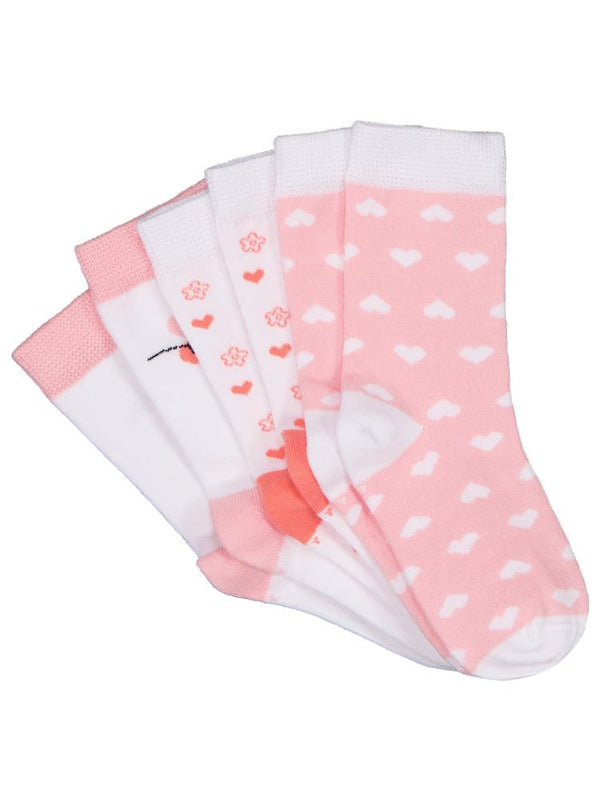 Civil Girls Kalp 3'lü 3-11 Yaş Kız Soket Çorap