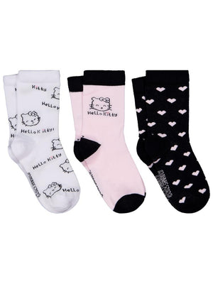 Hello Kitty 3'lü 3-11 Yaş Kız Soket Çorap