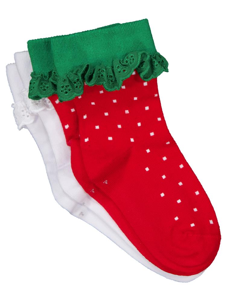 Civil Girls Çilek Dantel Aksesuar 3-11 Yaş Kız Soket Çorap