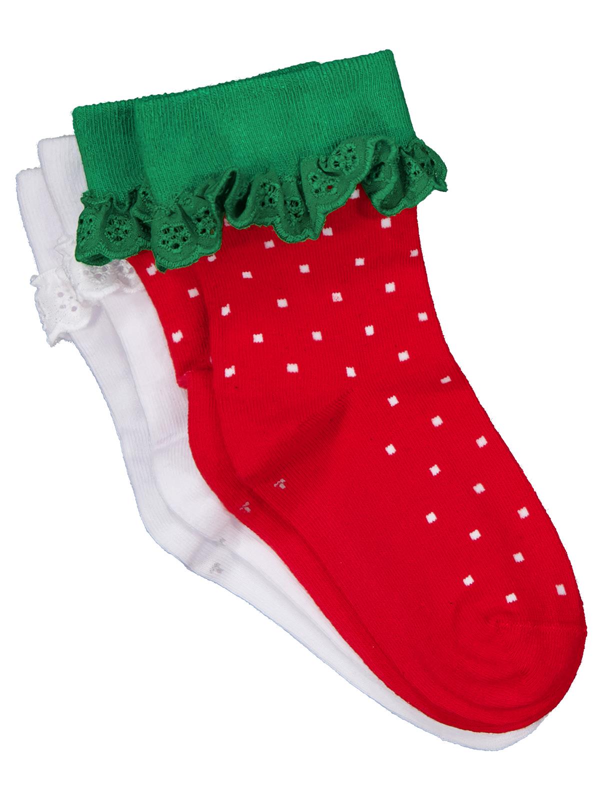 Civil Girls Çilek Dantel Aksesuar 3-11 Yaş Kız Soket Çorap