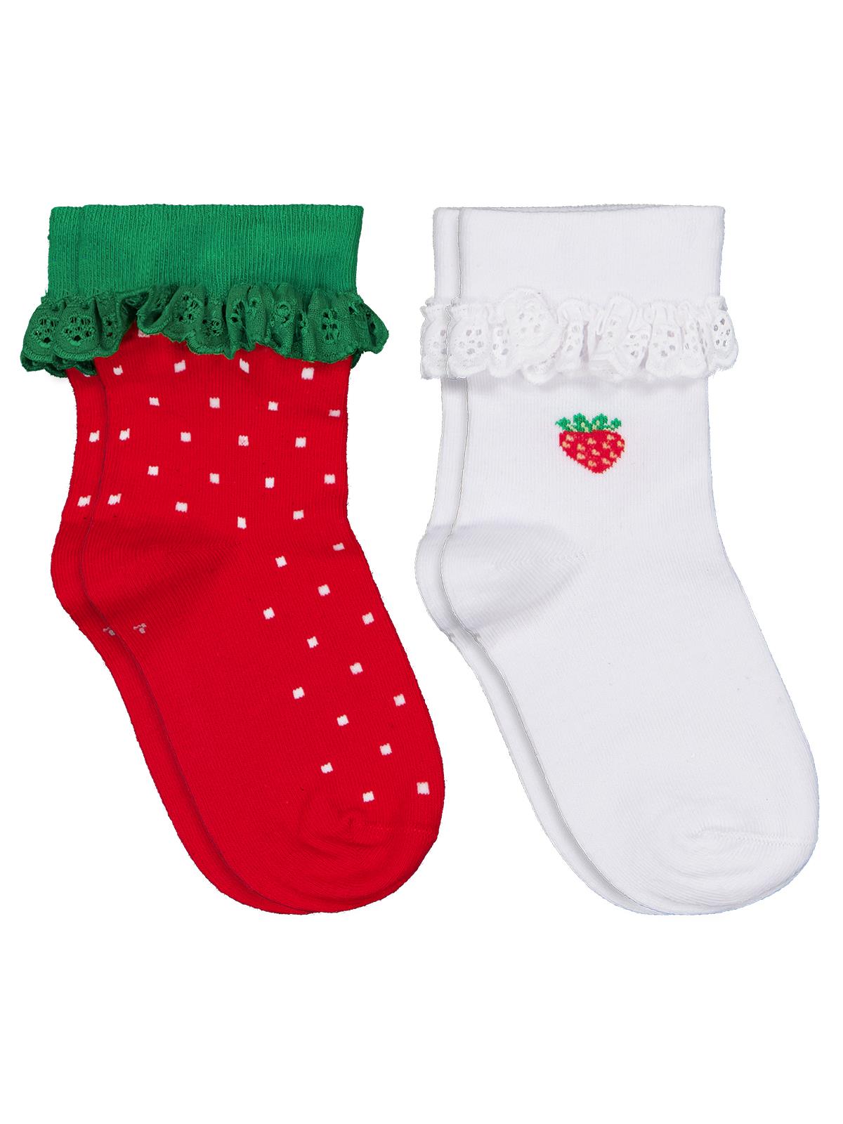 Civil Girls Çilek Dantel Aksesuar 3-11 Yaş Kız Soket Çorap