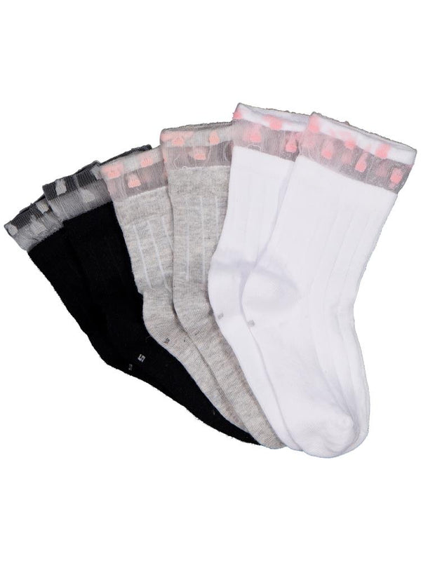 Civil Girls Derbili Tüllü 3'lü 3-11 Yaş Kız Soket Çorap