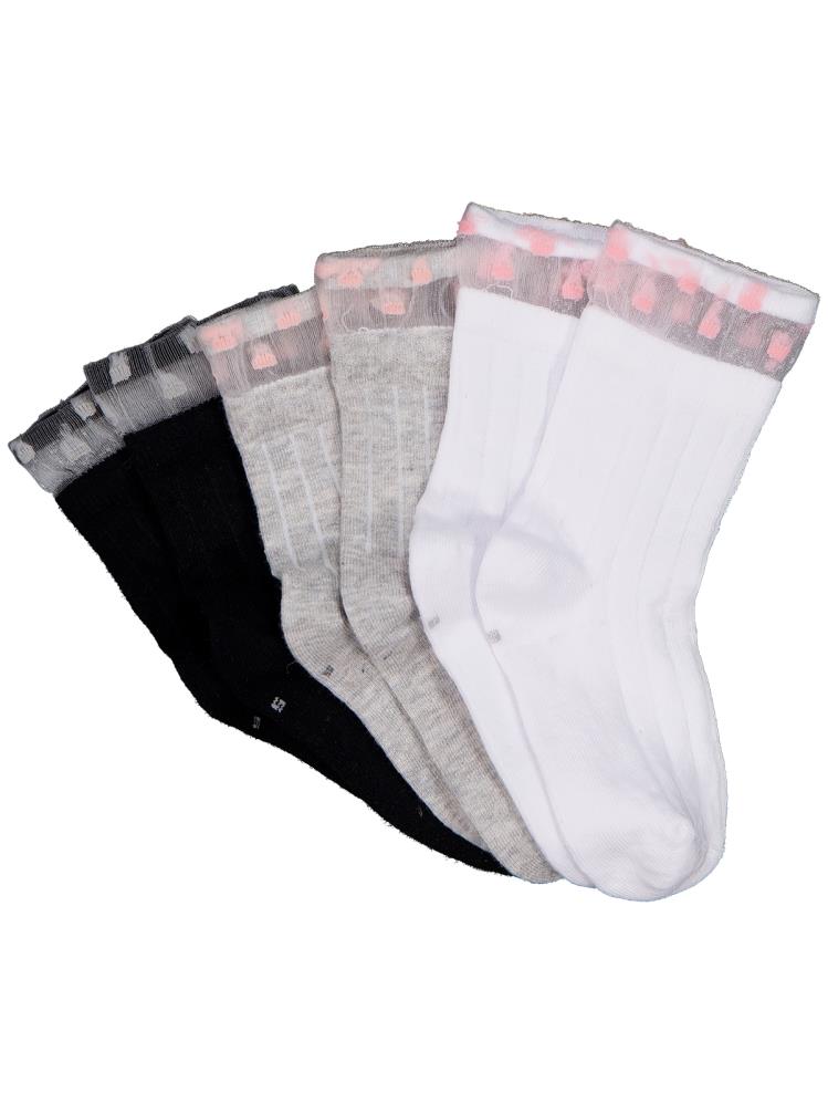 Civil Girls Derbili Tüllü 3'lü 3-11 Yaş Kız Soket Çorap