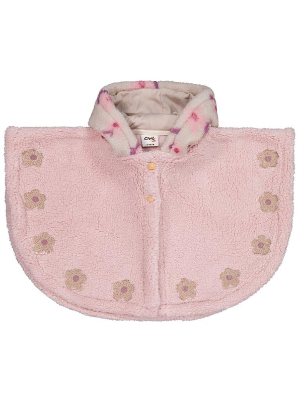 Civil Baby Çiçek Nakışlı 6-18 Ay Pelerin - Bej