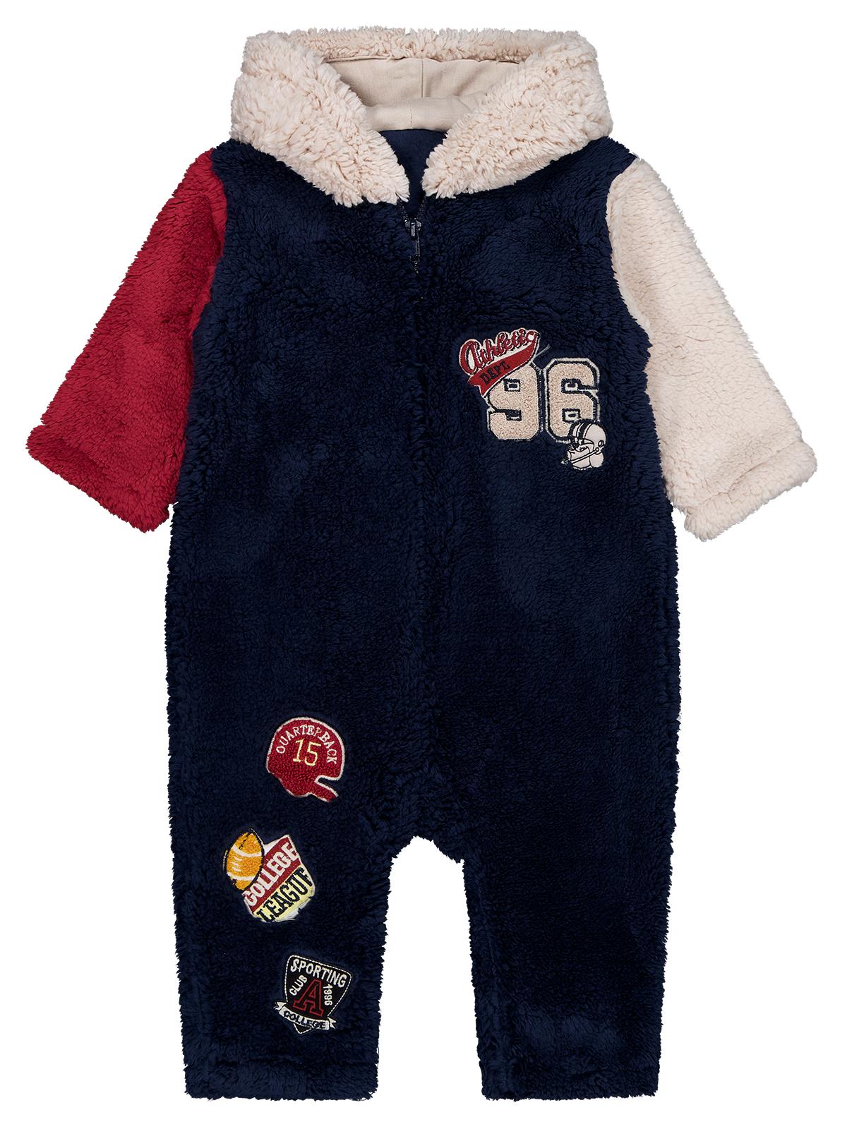 Civil Baby 96 Nakışlı 6-18 Ay Tulum - Lacivert