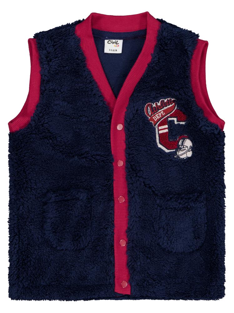 Civil Baby C Nakışlı 6-18 Ay Yelek - Lacivert