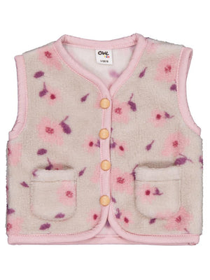 Civil Baby Çiçek Baskılı 6-18 Ay Yelek - Bej