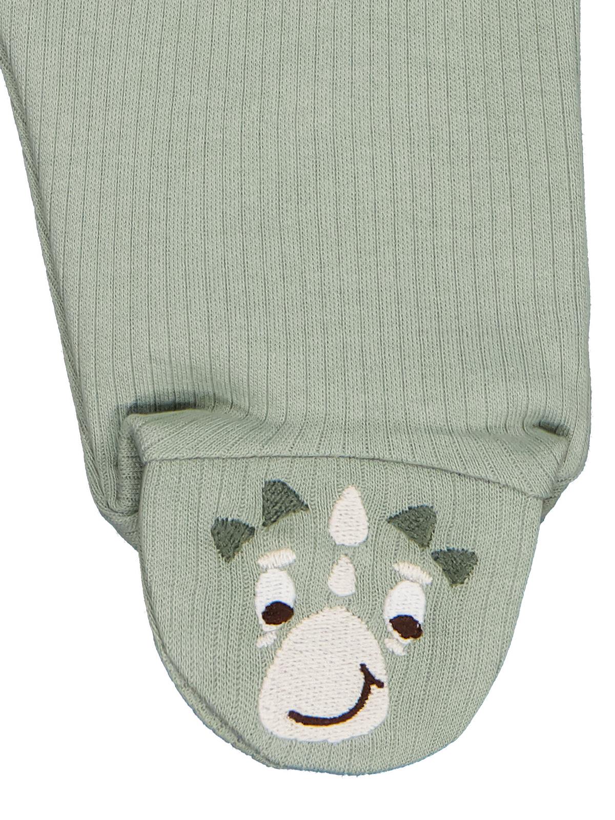 Civil Baby Patik Ucu Dinozor Nakışlı 1-9 Ay Tek Alt Bebe - Yeşil