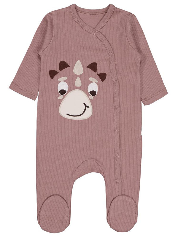 Civil Baby Dinozor Nakışlı 1-9 Ay Tulum - Kahve