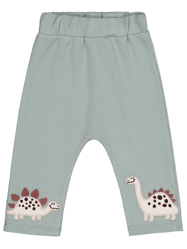 Civil Baby Paçası Dinozor Nakışlı 6-18 Ay Tek Alt Bebe - Yeşil