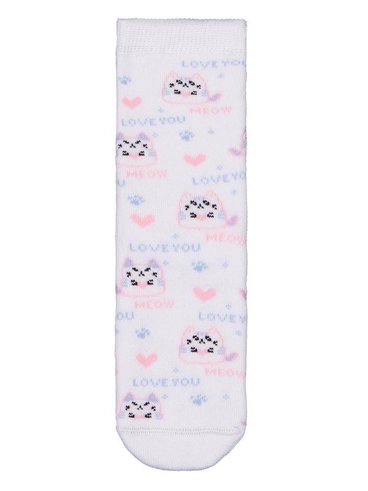 Civil Girls Meow Havlu  2'li 2-12 Yaş Kız Soket Çorap