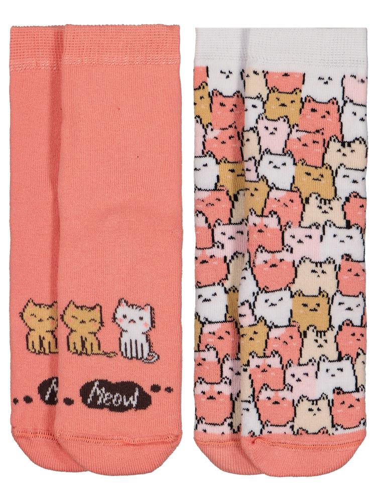 Civil Girls Cat Havlu  2'li 2-12 Yaş Kız Soket Çorap