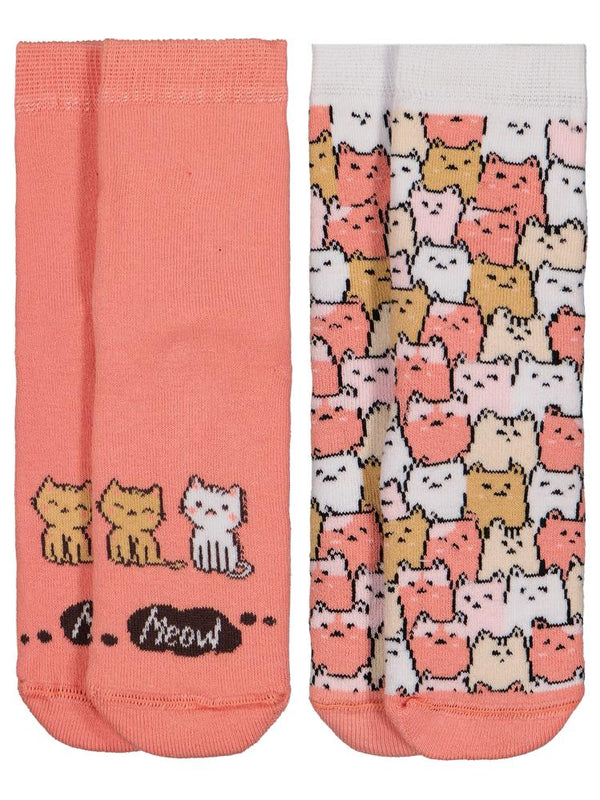 Civil Girls Cat Havlu  2'li 2-12 Yaş Kız Soket Çorap