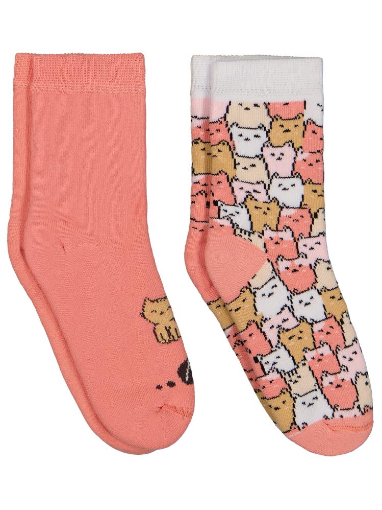 Civil Girls Cat Havlu  2'li 2-12 Yaş Kız Soket Çorap
