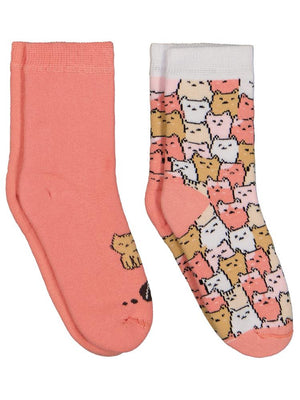 Civil Girls Cat Havlu  2'li 2-12 Yaş Kız Soket Çorap
