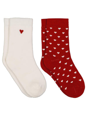 Civil Girls Kalp Havlu  2'li 2-12 Yaş Kız Soket Çorap