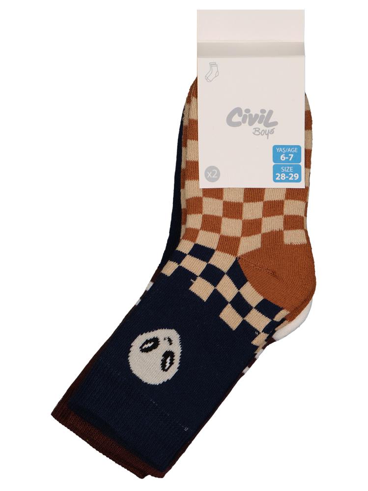 Civil Boys Alien Havlu 2'li 2-12 Yaş Erkek Soket Çorap