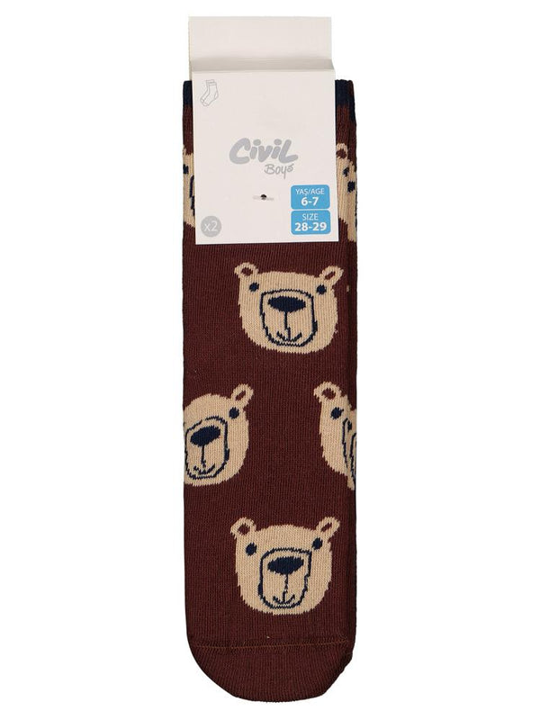 Civil Boys Best Bear Havlu 2'li 2-12 Yaş Erkek Soket Çorap