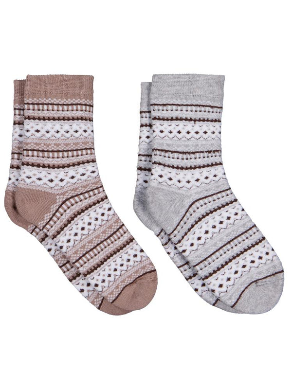 Civil Boys Triko Desen Havlu 2'li 2-12 Yaş Erkek Soket Çorap