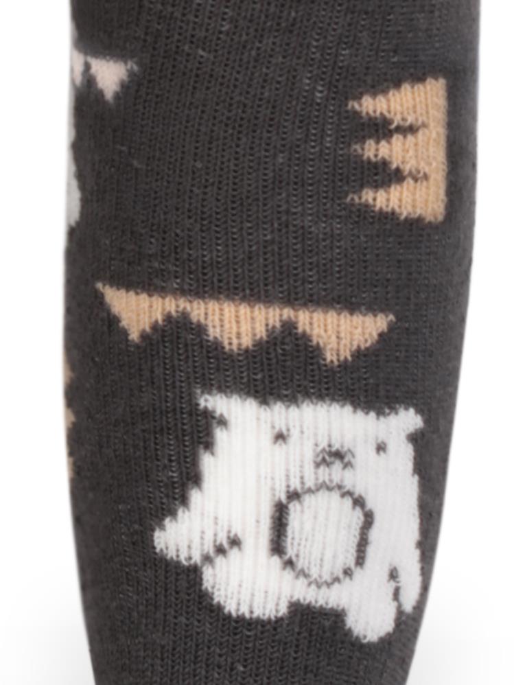 Civil Baby Bear Havlu 6-18 Ay Bebek Erkek  Külotlu Çorap - Gri