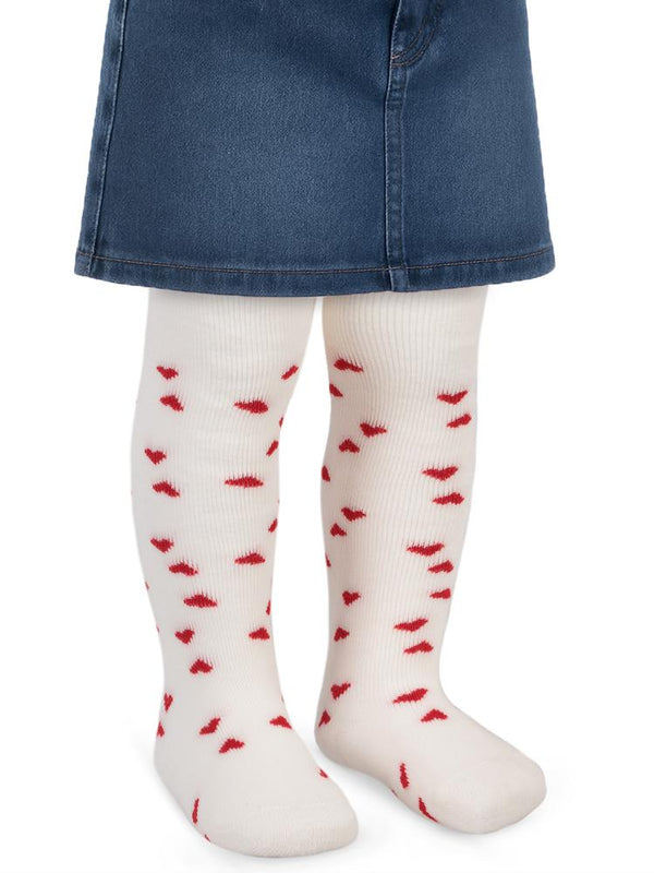 Civil Baby Kalp Havlu 6-18 Ay Bebek Kız Külotlu Çorap - Ekru