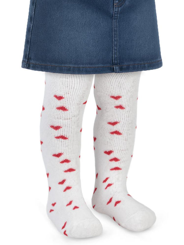 Civil Baby Kalp Havlu 6-18 Ay Bebek Kız Külotlu Çorap - Ekru