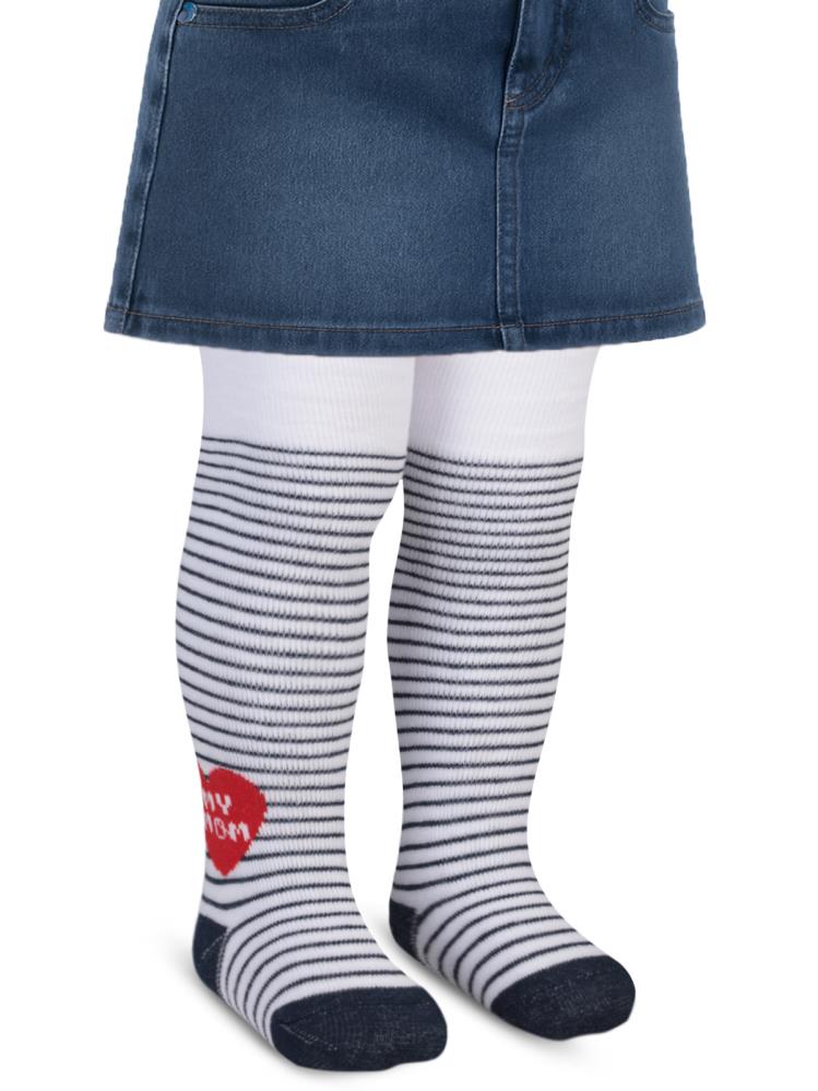 Civil Baby My Mom Dad Havlu 6-18 Ay Bebek Kız Külotlu Çorap - Beyaz