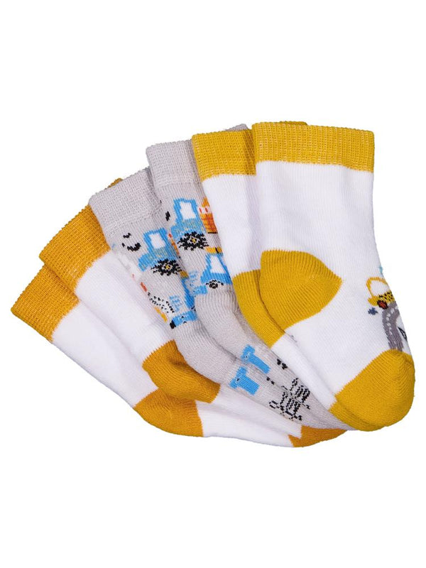 Civil Baby İş Makinesi Havlu 6-18 Ay 3'lü Bebek Erk Çorap Set