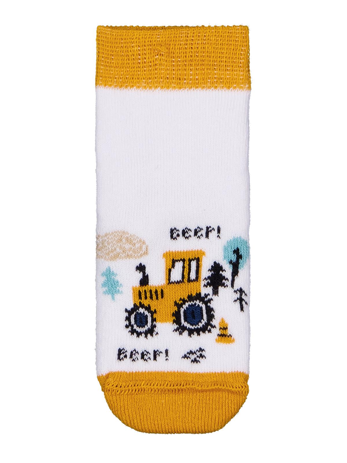 Civil Baby İş Makinesi Havlu 6-18 Ay 3'lü Bebek Erk Çorap Set