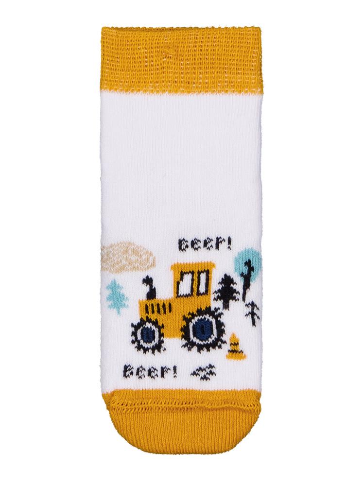 Civil Baby İş Makinesi Havlu 6-18 Ay 3'lü Bebek Erk Çorap Set