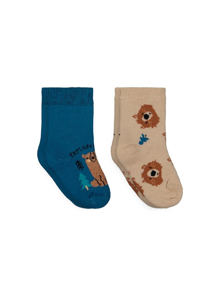 Civil Baby Bear Havlu 6-18 Ay 2'li Bebek Erk Çorap Set