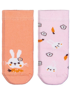 Civil Baby Cute Bunny Havlu 6-18 Ay 2'li Bebek Kız Çorap Set