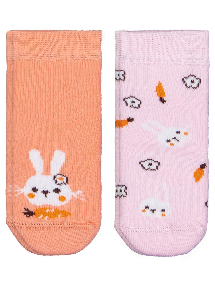 Civil Baby Cute Bunny Havlu 6-18 Ay 2'li Bebek Kız Çorap Set