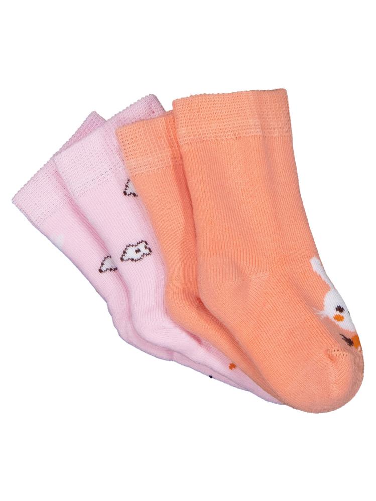 Civil Baby Cute Bunny Havlu 6-18 Ay 2'li Bebek Kız Çorap Set