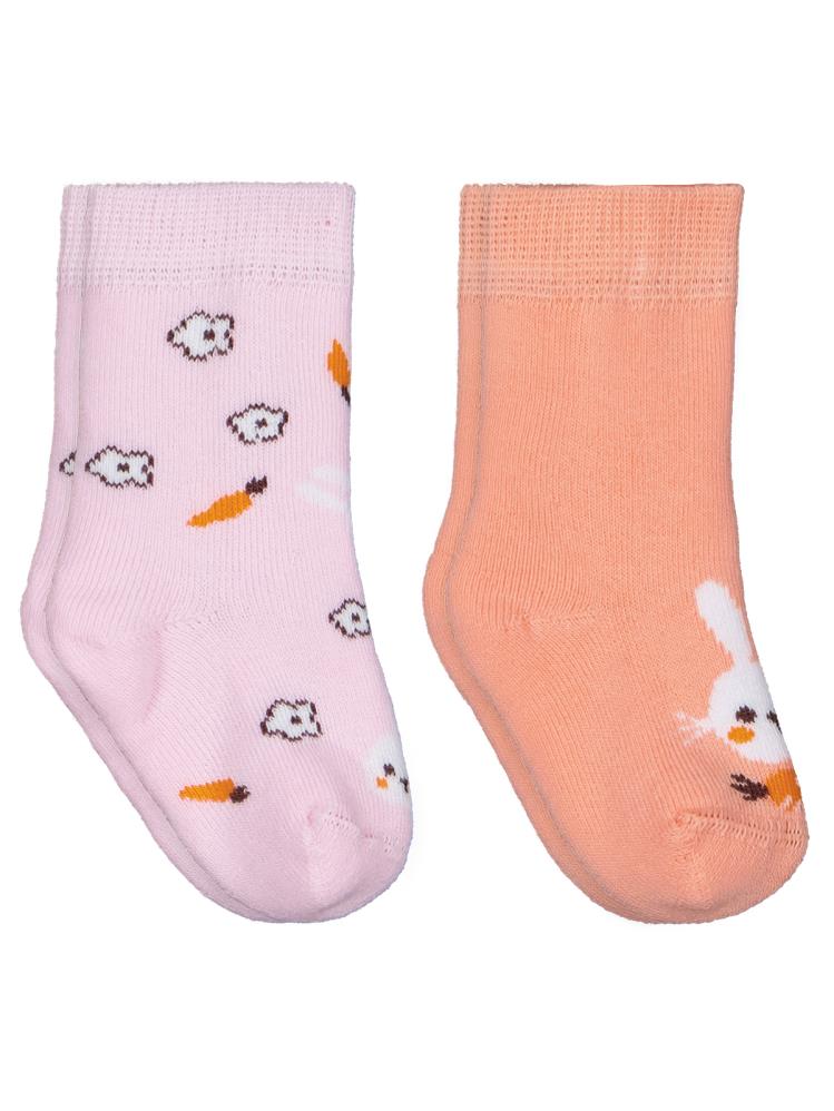 Civil Baby Cute Bunny Havlu 6-18 Ay 2'li Bebek Kız Çorap Set