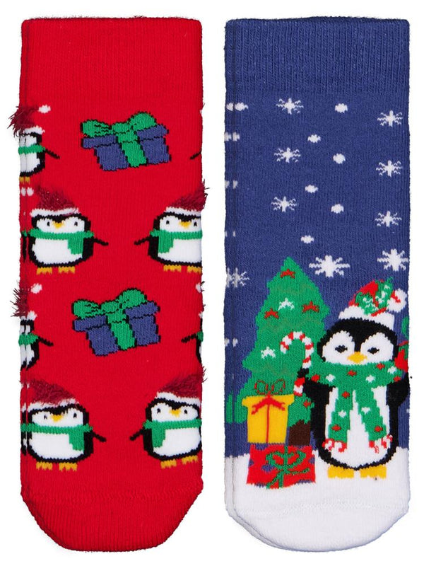 Civil Baby Penguen Havlu 6-18 Ay 2'li Bebek Kız Çorap Set