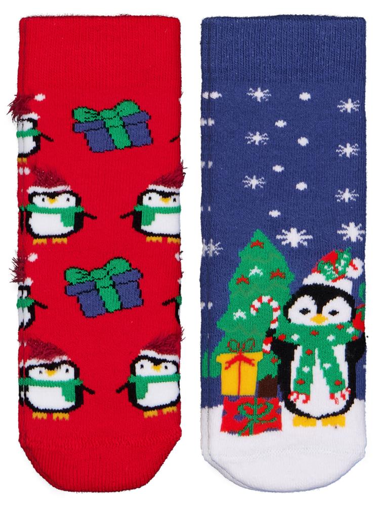 Civil Baby Penguen Havlu 6-18 Ay 2'li Bebek Kız Çorap Set