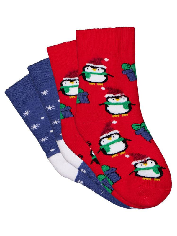 Civil Baby Penguen Havlu 6-18 Ay 2'li Bebek Kız Çorap Set