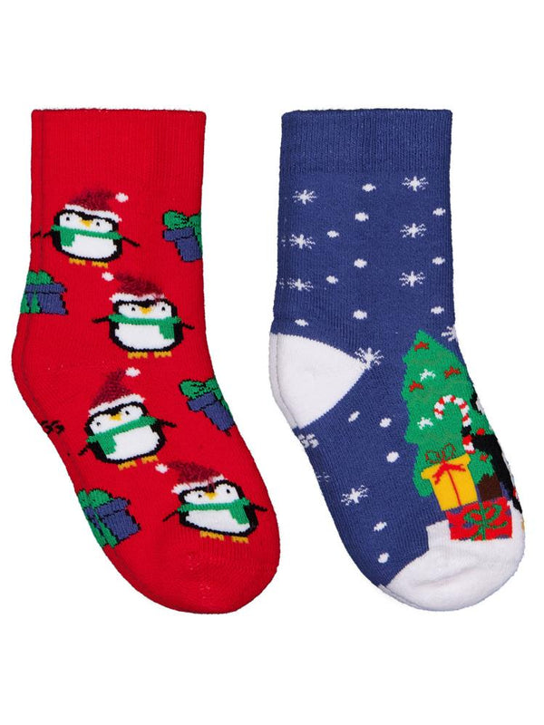 Civil Baby Penguen Havlu 6-18 Ay 2'li Bebek Kız Çorap Set