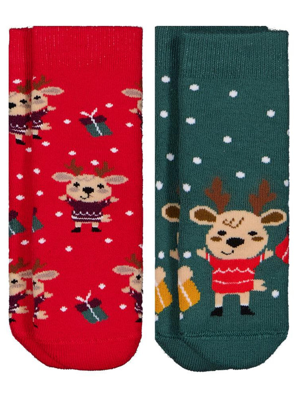 Civil Baby Geyik Havlu 6-18 Ay 2'li Bebek Erkek Çorap Set