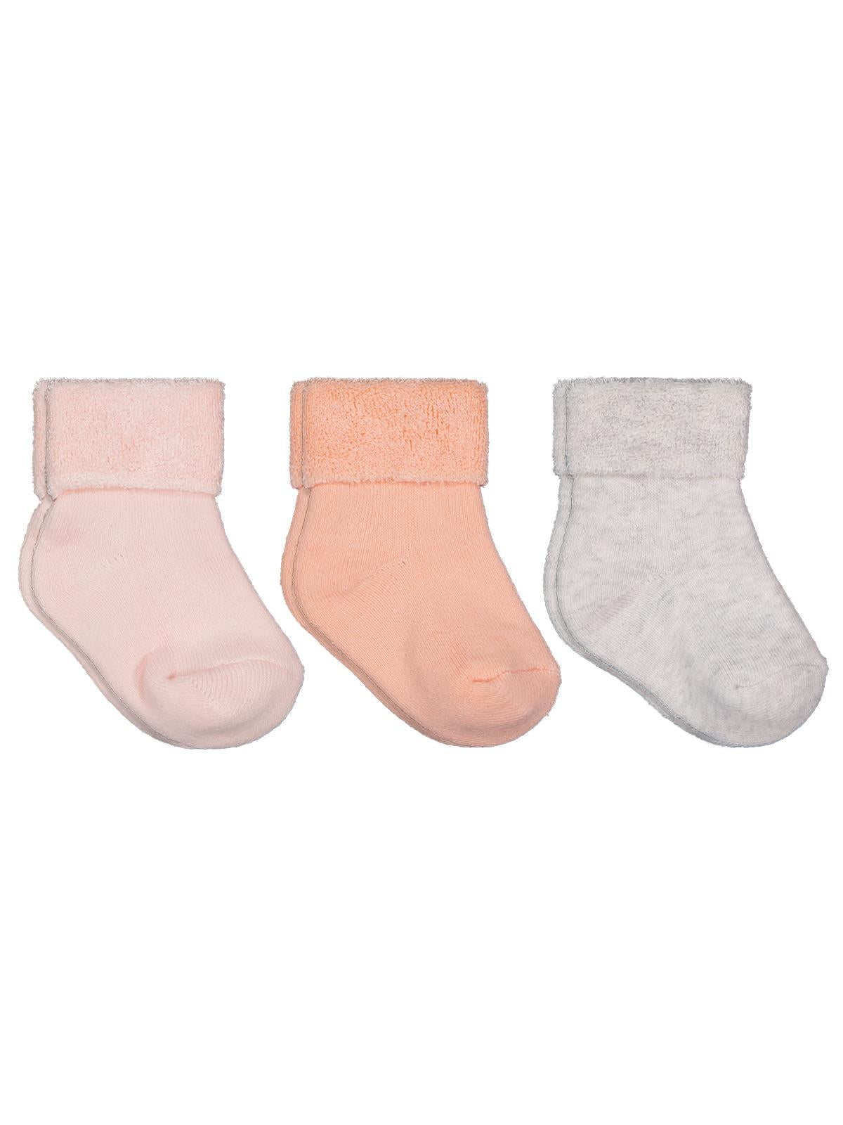 Civil Baby Basic Kıvrık Havlu 6-18 Ay 3'lü Bebek Kız Çorap Set