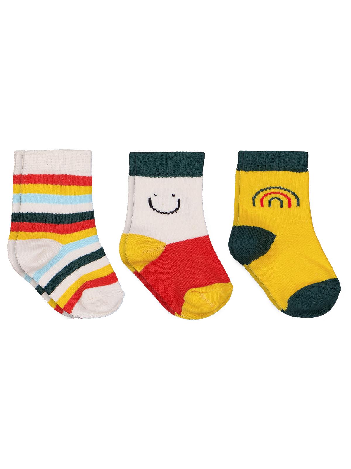 Civil Baby Smile 3'lü 6-18 Ay Bebek Erkek Çorap Set