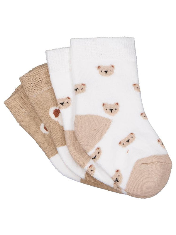 Civil Baby Mini Bear Havlu 6-18 Ay 2'li Bebek Erkek Çorap Set