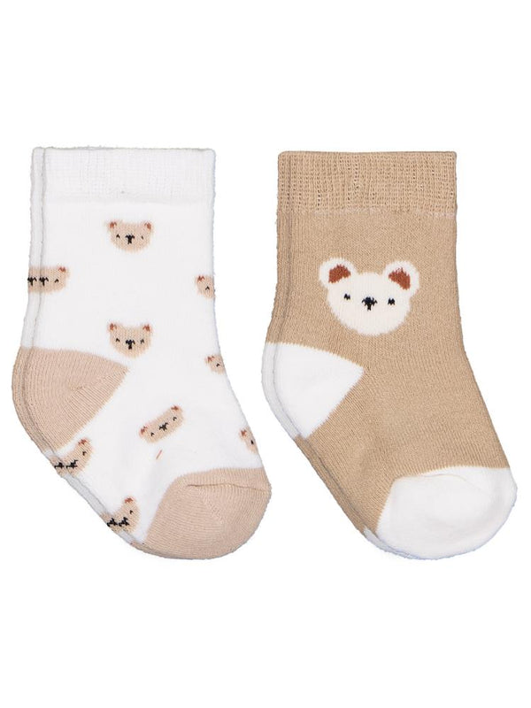 Civil Baby Mini Bear Havlu 6-18 Ay 2'li Bebek Erkek Çorap Set