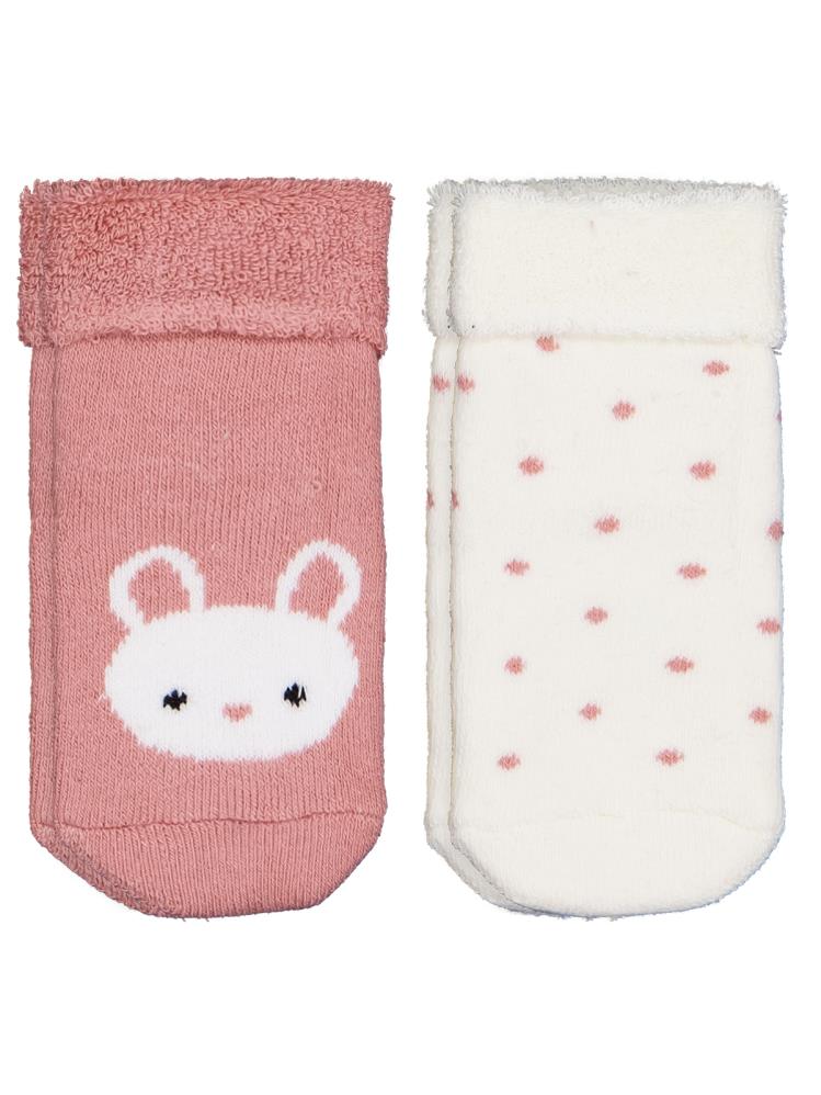 Civil Baby Mini Bunny Kıvrık Havlu 6-18 Ay 2'li Bebek Kız Çorap Set