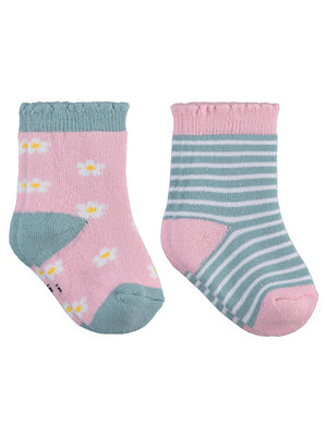 Civil Baby Flower Havlu 6-18 Ay 2'li Bebek Kız Çorap Set