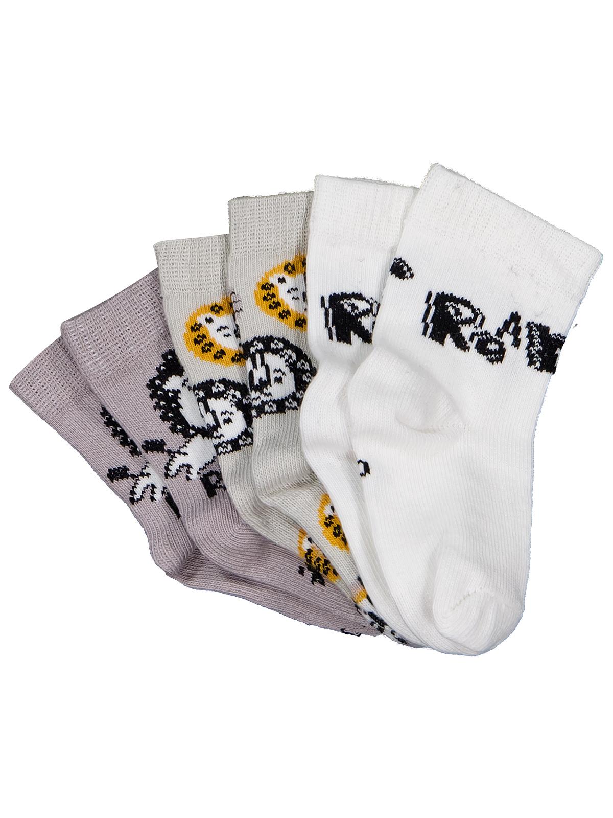 Civil Baby Roar 3'lü 6- Bebek Erkek Çorap Set