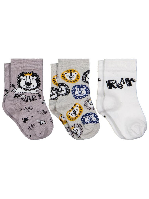 Civil Baby Roar 3'lü 6-18 Ay Bebek Erkek Çorap Set